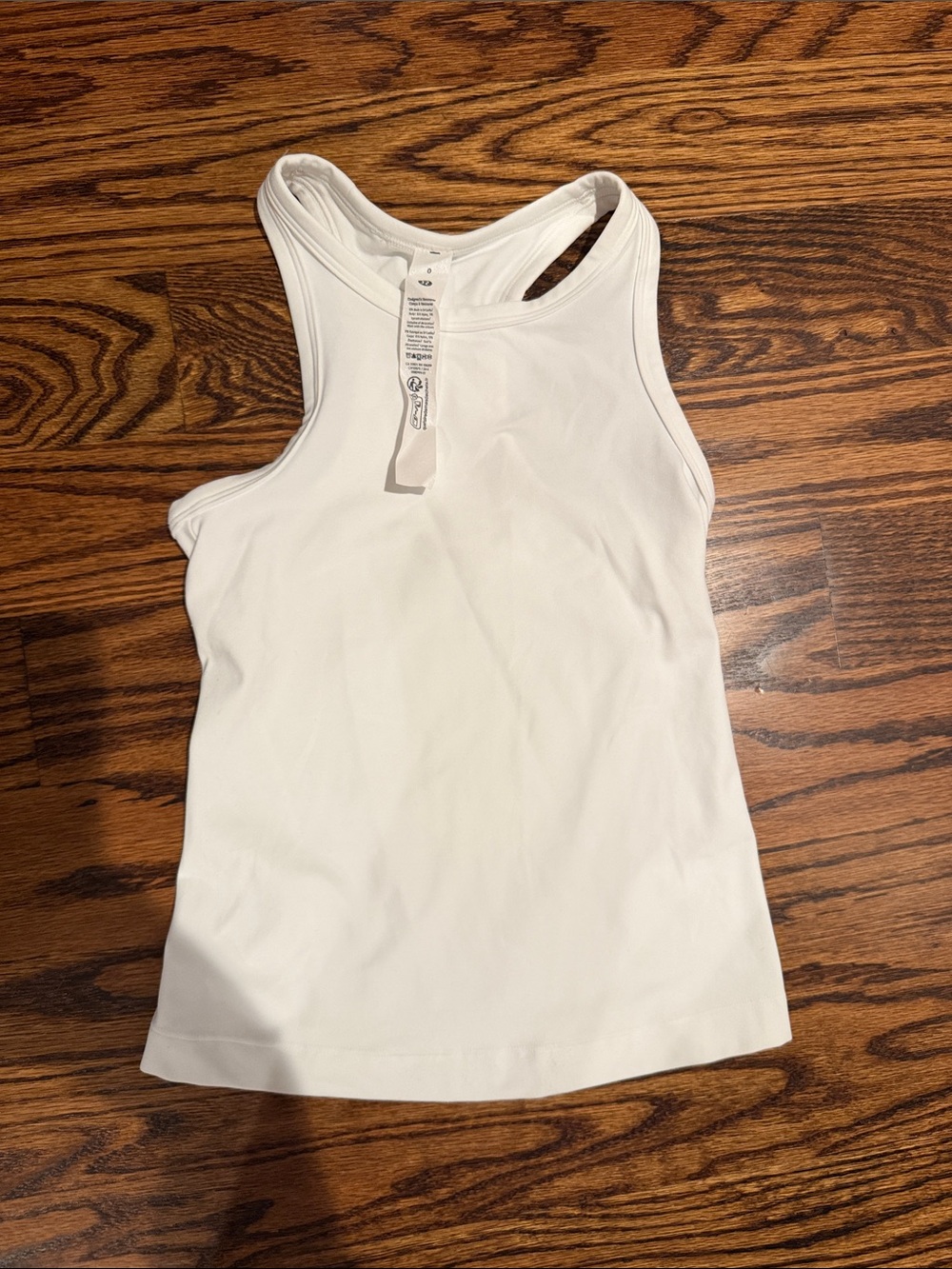 Lululemon White Racerback Tank Top women’s sz 0 BNWOT